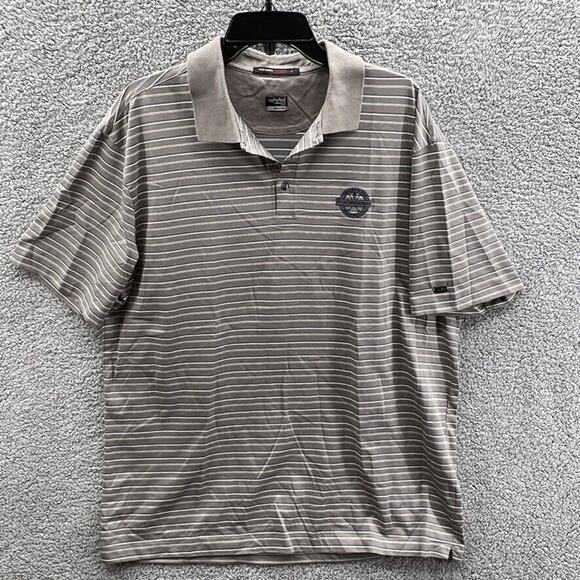 Nike Golf Tiger Woods Collection Fit DRY Mens Golf Polo Shirt Size XL Striped - Picture 1 of 10